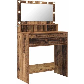 vidaXL Mesas de tocador de dormitorio Madera Vieja 80 x 39,6 x 135 cm vidaXL