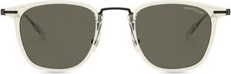 Montblanc MB0295S 004 Mens Sunglasses Clear Size 49