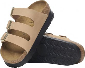 Birkenstock Womens Florida Flex Platform Sandals In Sandcastle