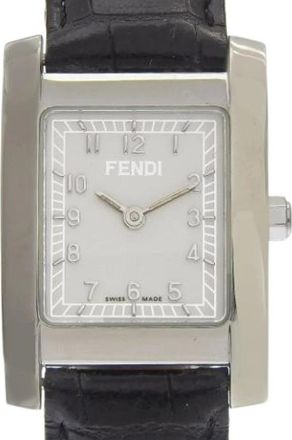 Fendi Pre-owned Vintage Polshorloge - Dames - Vintage Horloges - Wit - ONE Size - Leer - Vintage