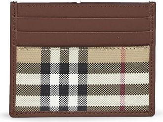 Burberry Vintage Check Bifold Portemonnee - Heren - Portefeuilles - Beige - ONE Size - Katoen - Accessoires