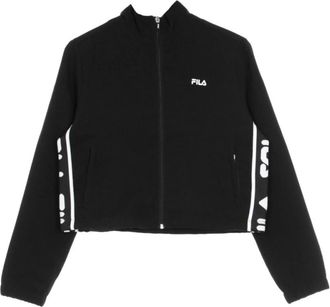 Fila Opgenomen cr&ecirc;pe jas - Dames - Vesten met rits - Zwart - M - Hoodies & sweatvesten