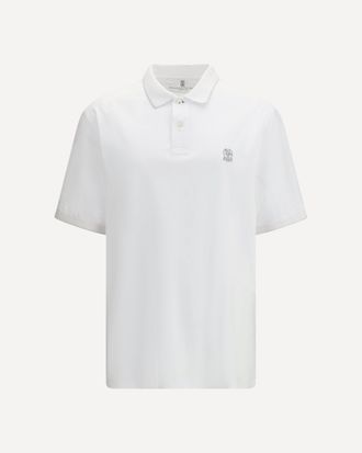 Brunello Cucinelli Polo in cotton jersey with short sleeves Male XXL