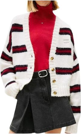 Tommy Hilfiger C&aacute;rdigan de Alpaca - Knitwear - Mujer - Blanco - S