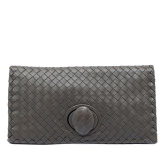 Bottega Veneta Pre-owned Bottega Veneta Nappa Intrecciato Turn Lock Clutch Ladies QB3R4GMKAA552S0R
