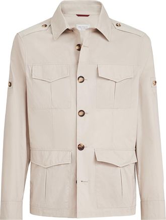 Brunello Cucinelli Water-resistant safari jacket in Panama at Nordstrom, Size 58 It