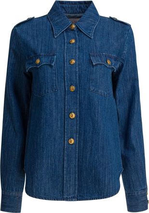 Valentino Western Style Shirt Shirts Blu-Donna