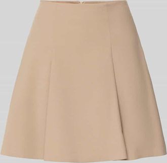HUGO BOSS Ausgestellter Mini-Rock mit Viskose-Anteil Modell RILANDI in Beige, Gr&ouml;&szlig;e 32