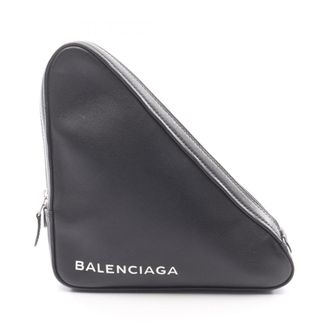 Balenciaga Black Leather Clutch Bag (Pre-Owned)