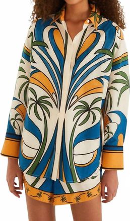 Farm Rio Print Relaxed Shirt In Tropical Graphic