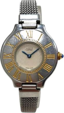 Cartier Pre-owned Watches, female, Gray, Size: ONE SIZE Pre-owned Must 21 Stainless Steel Quartz