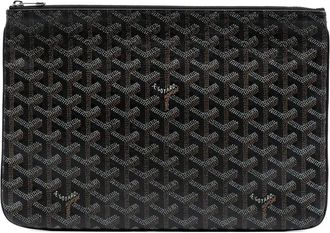 Goyard Clutch Senat MM in tela Goyardine 2016 - Nero