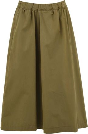 Aspesi Midi Rok - Dames - Midirokken - Groen - M - Katoen - Rokken