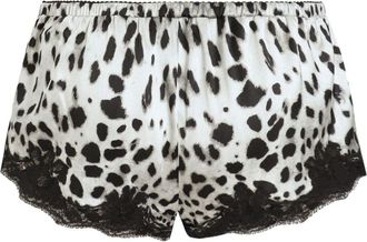 Dolce & Gabbana Shorts in raso con stampa leopardata - Toni neutri