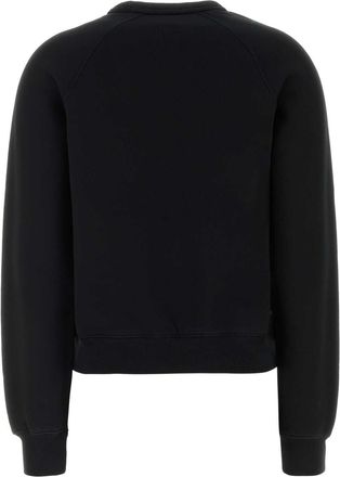Kenzo Womens Flower Sweatshirt Black Cotton Sweater