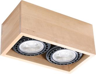 Sollux Lighting Lámpara de techo madera natural madera alt. 10 cm