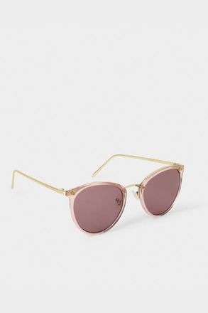 Katie Loxton Santorini Sunglasses in Rose Gold Transparent and Gold at Nordstrom