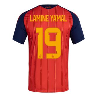 adidas Lamine Yamal Spain 26 Home Jersey Asia Sizing Vivid Red KW7712