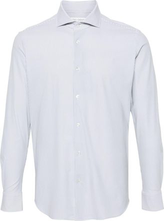 Dell'Oglio striped spread-collar shirt - men - Elastane/Polyamide - 41 - Grey