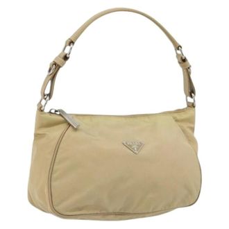 Prada Pre-owned Shoulder Bags, female, Beige, Size: ONE SIZE Pre-owned Vintage Shoulder Bag