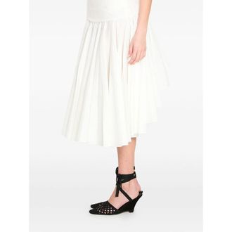 Jacquemus Draped Cotton Skirt - White