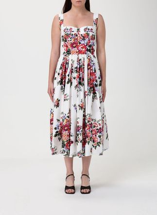 Dolce & Gabbana Abito midi Dolce & Gabbana in cotone con stampa floreale