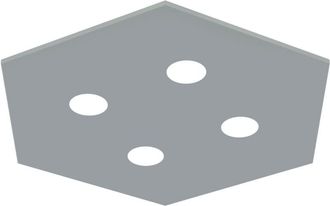 Lumicom Lumicom - River Hex 4x Plaf&oacute;n Monocolor Mate