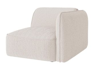 Vente-Unique Poltrona Angolare Angolo A Destra In Tessuto Ciniglia Beige - Camilio Di Maison C&eacute;phy