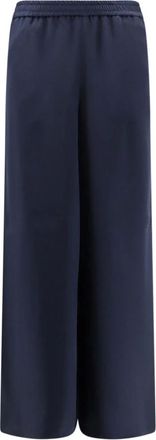 Max Mara Broeken, Dames, Blauw, XS, Wide Leg Broeken