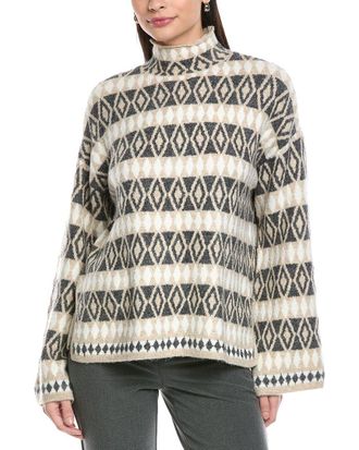 Vince Camuto Diamond Pattern Turtleneck Sweater