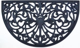 Imports Decor Imports Decor Half Round Rubber Doormat, 18-Inch by 30-Inch