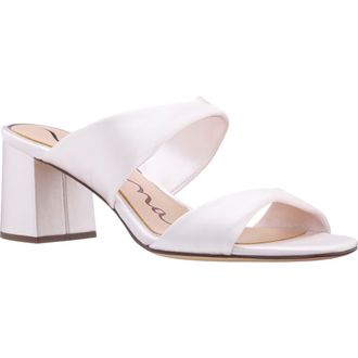Nina Bassie Block Heel Slide Sandal in Ivory at Nordstrom, Size 8.5