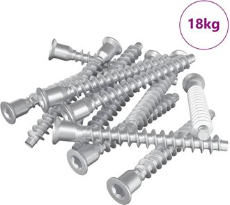 vidaXL Tornillos Confirmat 2100 Uds. Plateado Metal Vidaxl