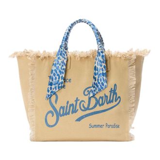 MC2 Saint Barth Tote Bags, female, Beige, Size: ONE SIZE Vanity Foulard Shoulder Bag