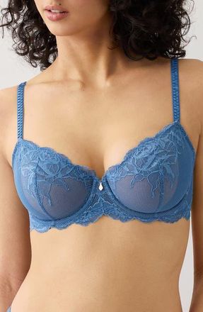 Wacoal Vivid Attraction Underwire Bra in Blue Horizon at Nordstrom, Size 34Ddd