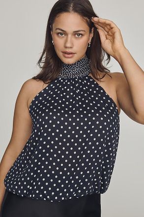 Maeve Mock-Neck Bubble Top