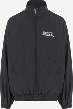 Balenciaga Mens Cotton Blend Jacket Black Polyamide