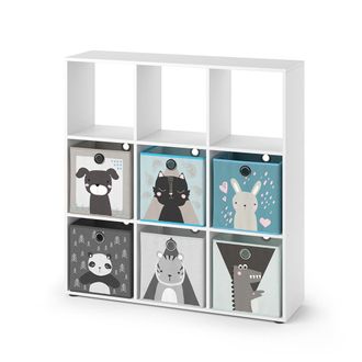 Vicco Estanter&iacute;a Infantil Nove, Blanco, 104 X 108 Cm Con 6 Cajas Plegables