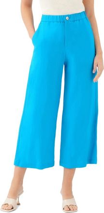 Fifteen Twenty Mason Linen Blend Crop Pants in Turquoise at Nordstrom, Size X-Large