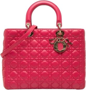 Dior Pre-owned Lady Dior Handbag - Dames - Vintage Handtas - Roze - ONE Size - Leer - Vintage