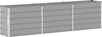 vidaXL Jardinera Gris Claro 290 X 50 X 75 Cm Acero Galvanizado Vidaxl