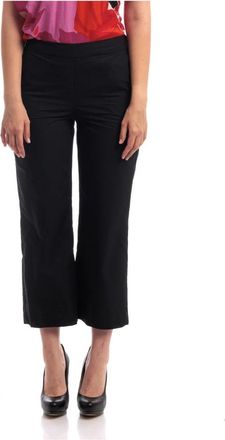 Manila Grace Stijlvolle Broek voor Vrouwen - Dames - Vrijetijds broeken - Zwart - S - Katoen - Broeken