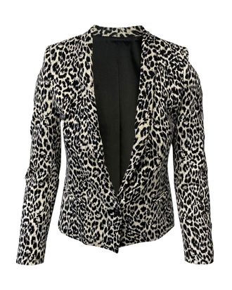 The Kooples Leopard Print Trouser Suit Set in Multicolor Cotton