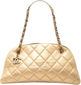 Chanel Pre-owned Quilted Shoulder Bag - Dames - Vintage Schoudertas - Beige - ONE Size - Leer - Vintage