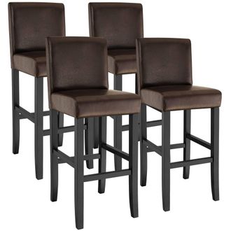 TecTake Bar Stool Dover Brown Set Of 4