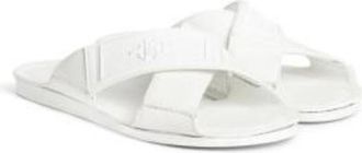 Roberto Cavalli Cross-Strap Slide Sandals, Brand Size 39 ( US Size 6 )