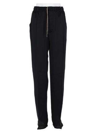 Maison Margiela Relaxed Fit Straight Leg Trousers with Drawstring Waistband