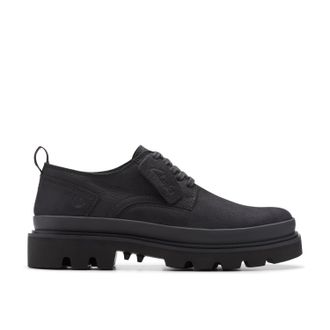 Clarks Badell Lace in Black Nubuck