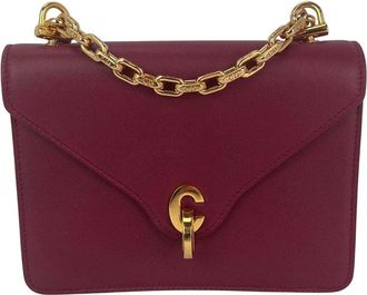 Dior Burgundy Leather CEst Dior Mini Flap Shoulder Bag (Authentic Pre-Loved)
