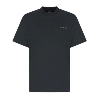 Gucci Katoenen jersey T-shirt met print - Heren - Tops - Zwart - Maat: XL Katoen